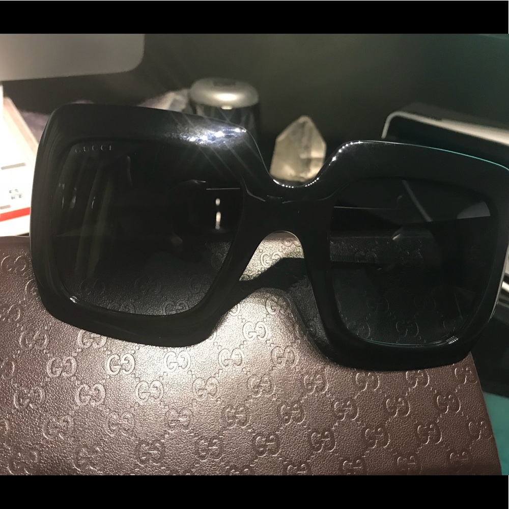 Authentic Gucci oversized square sunglasses.